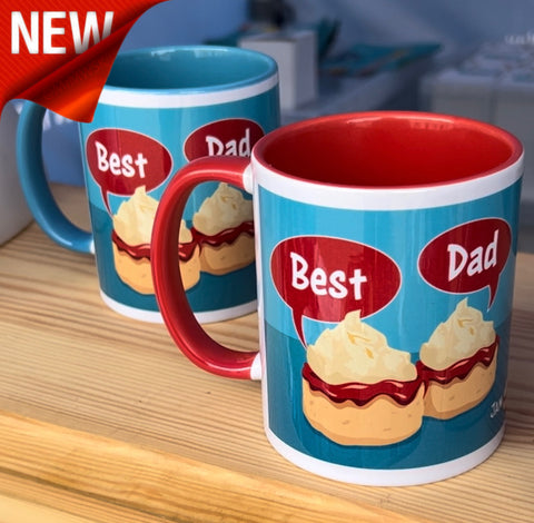 Jam First Talking Scone Mug, Best Dad (Ceramic)