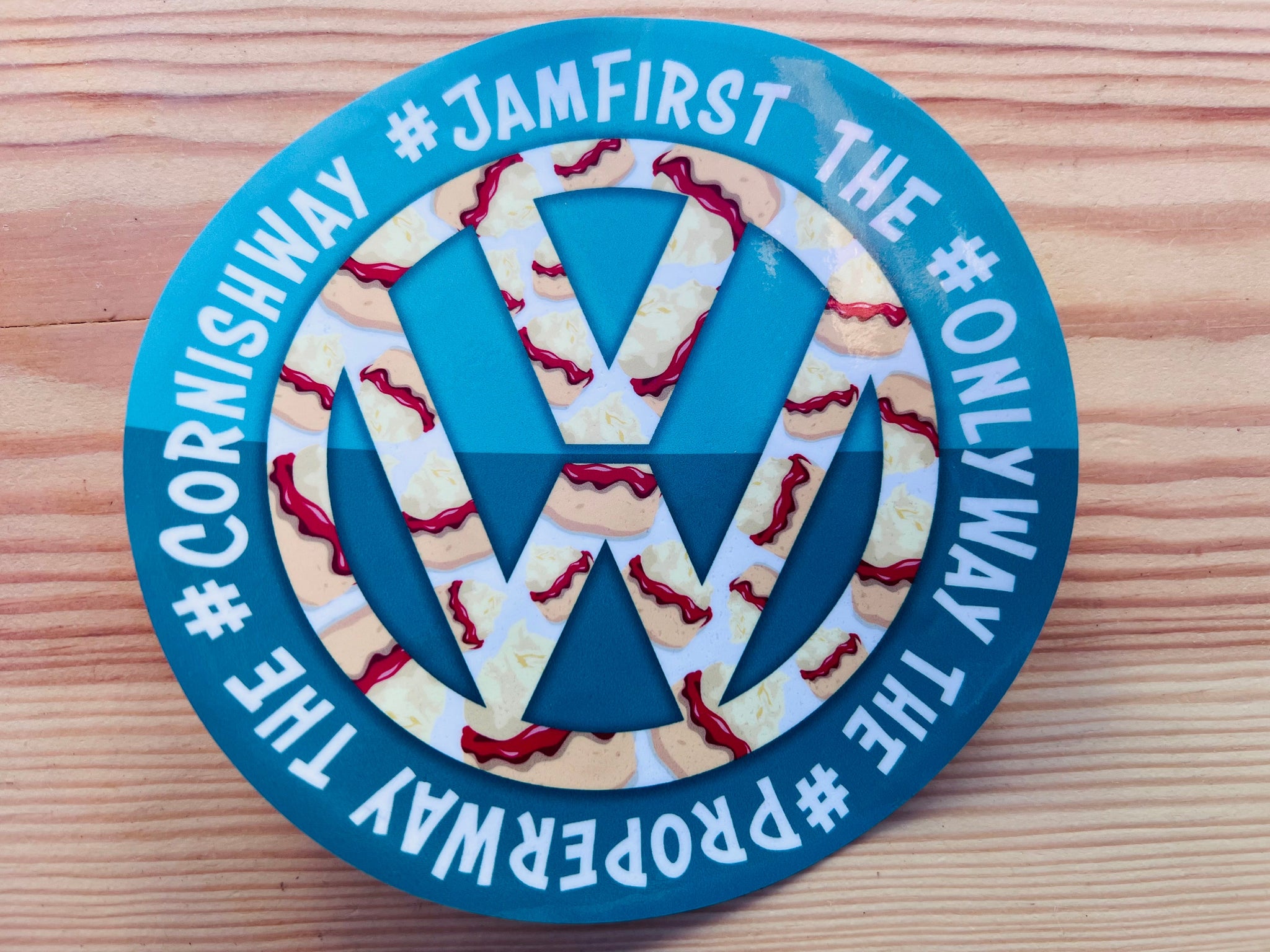 Jam First VW Car Sticker Blue (Window)
