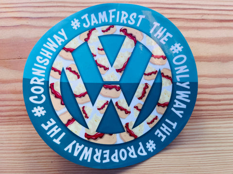 Jam First VW Car Sticker Blue (Bumper)