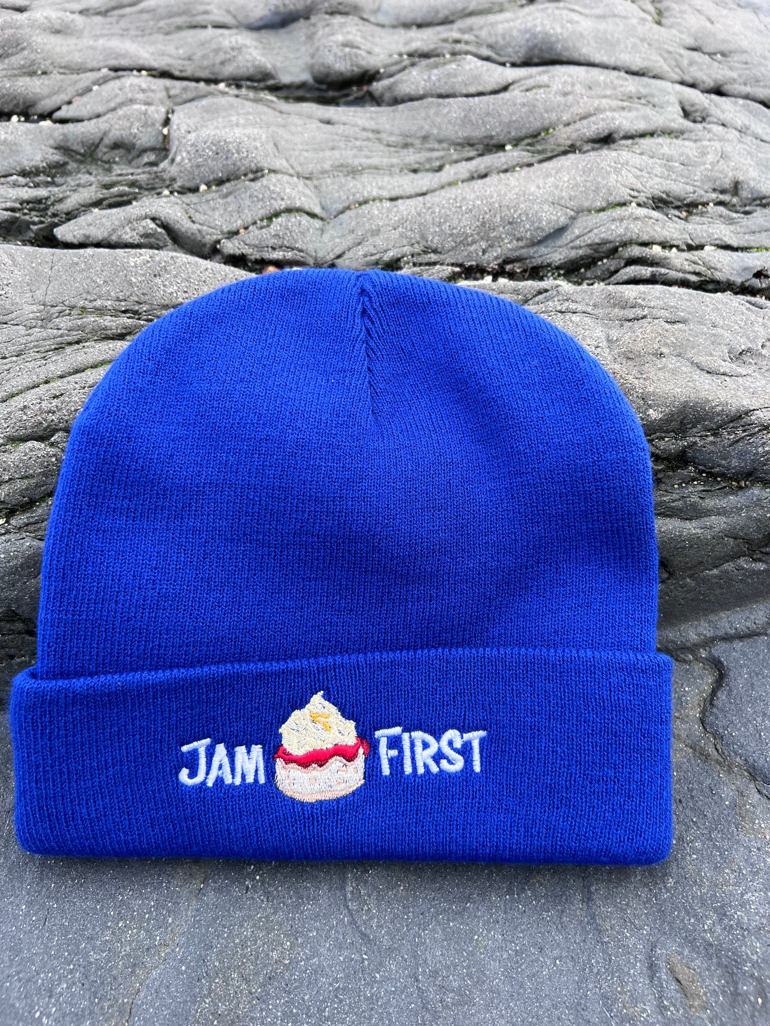 Jam First Banner Beanie Hat (Royal Blue)