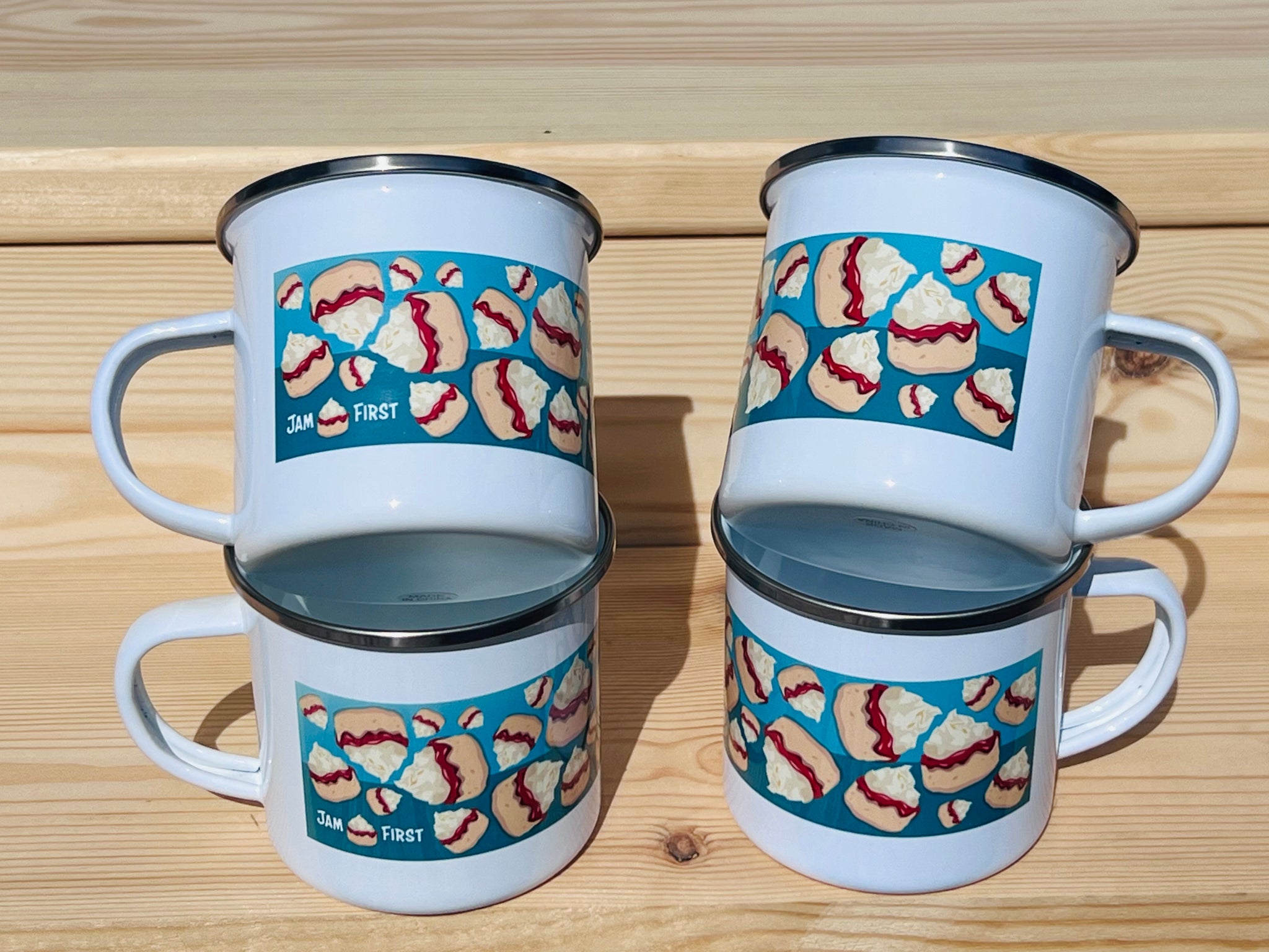 Jam First Falling Scone Mug (Enamel) Set of 4