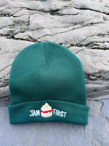 Jam First Banner Beanie Hat (Bottle Green)