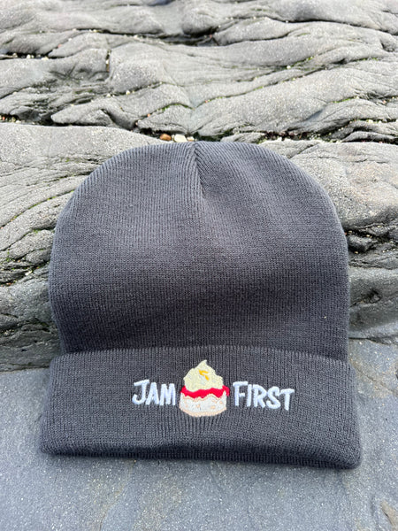 Jam First Banner Beanie Hat (Dark Grey)