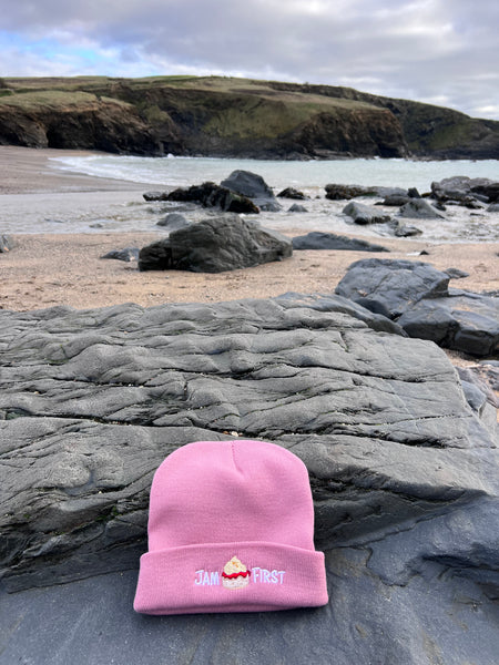 Jam First Banner Beanie Hat (Pink)