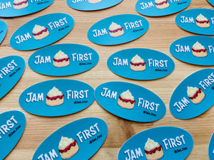 Jam First Oval Banner Sticker