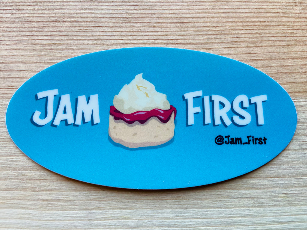 Jam First Oval Banner Sticker – Jam First Store