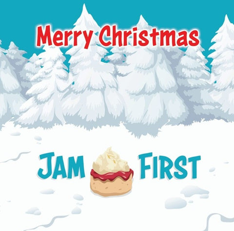 Jam First Banner Christmas Card (x1)