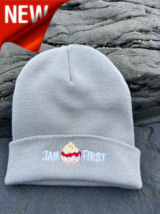 Jam First Banner Beanie Hat (Light Grey)