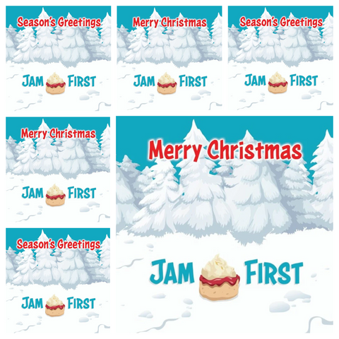 Jam First Banner Christmas Cards (x6)