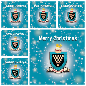 Jam First Scone and All Christmas Cards BLUE (x6)