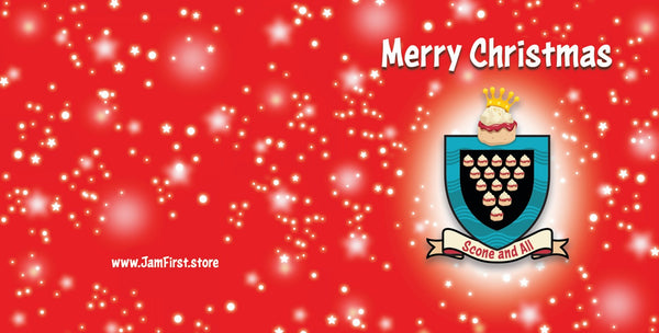 Jam First Scone And All Christmas Card RED (x1)