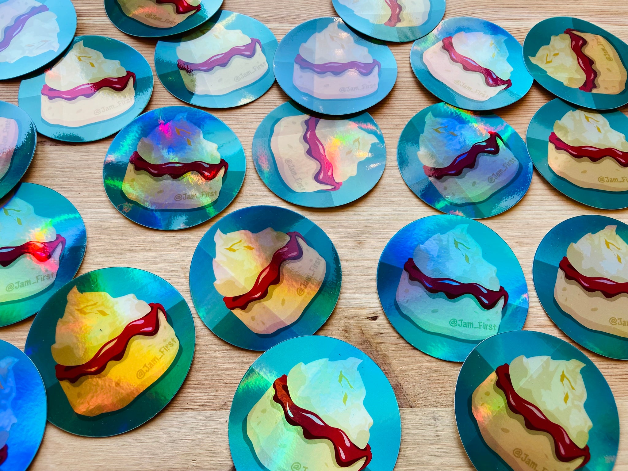 Jam First Logo Holographic Sticker