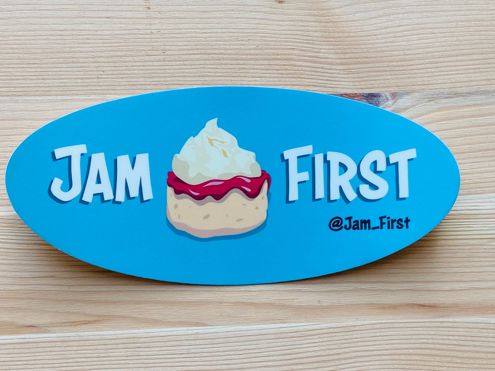 Jam First Oval Banner Car Sticker (Bumper)