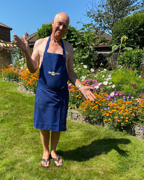 Jam First Banner Apron (Navy Blue)