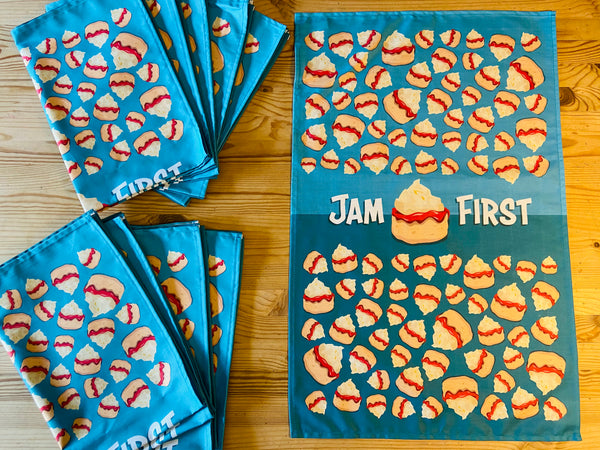 Jam First Falling Scone Tea Towel
