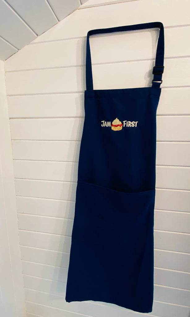 Jam First Banner Apron (Navy Blue) – Jam First Store