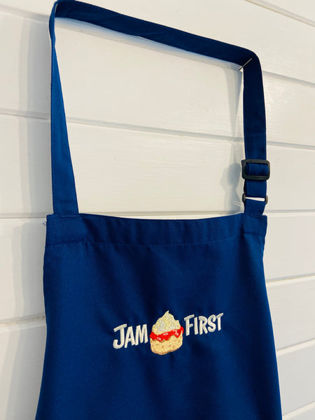 Jam First Banner Apron (Navy Blue)