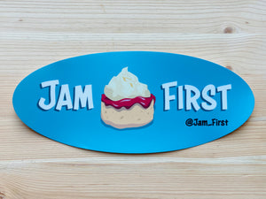 Jam First Oval Banner Large Vehicle Sticker (Bumper)