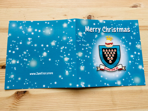 Jam First Scone And All Christmas Card BLUE (x1)