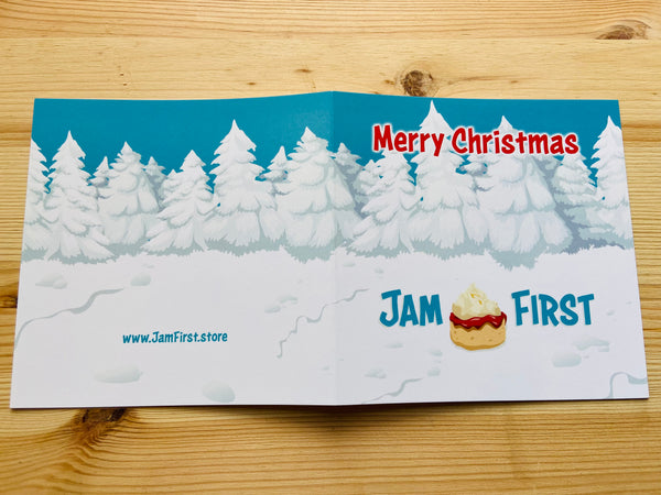 Jam First Banner Christmas Card (x1)