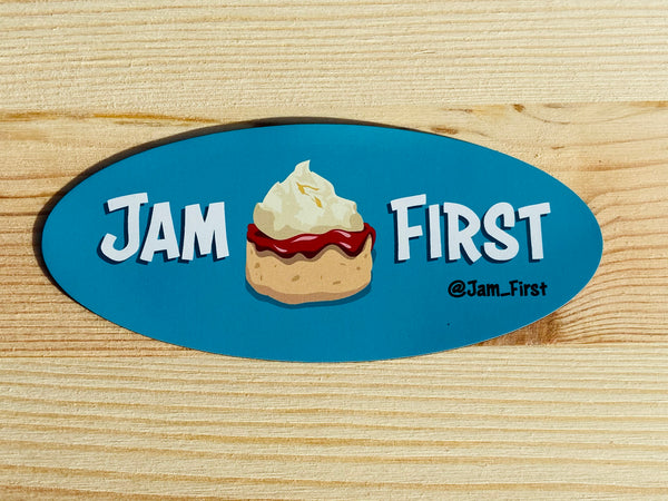 Jam First Oval Banner Fridge Magnet