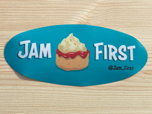 Jam First Oval Banner Car Sticker (Window)