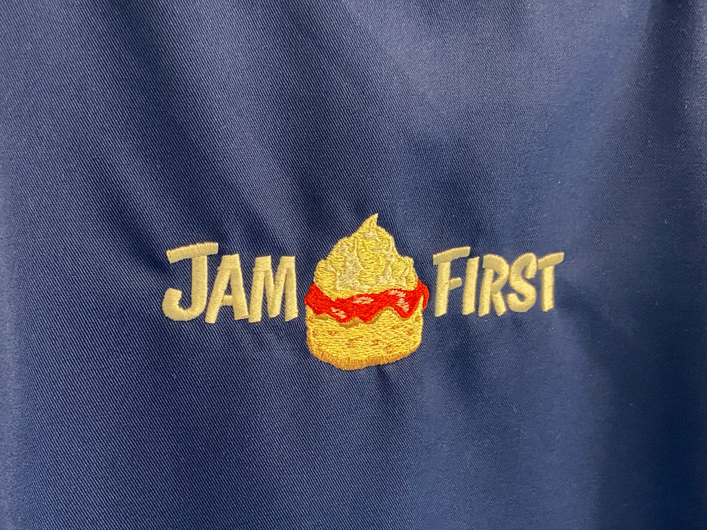 Jam First Banner Apron (Navy Blue) – Jam First Store