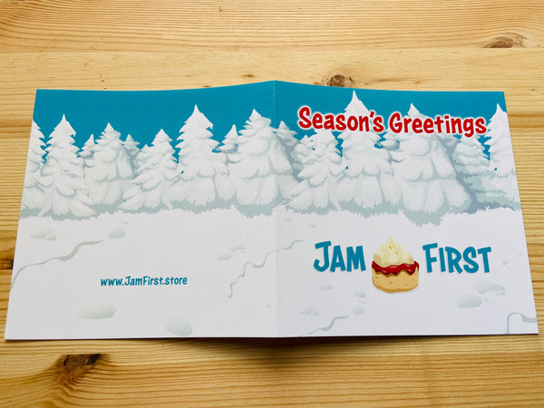 Jam First Banner Christmas Cards (x8)