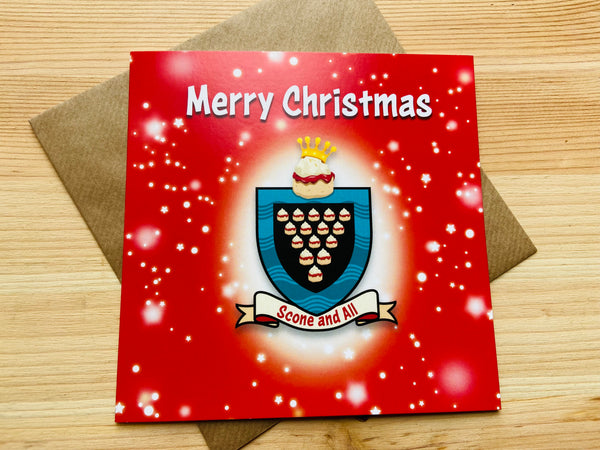 Jam First Scone And All Christmas Card RED (x1)