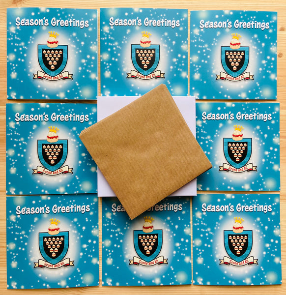 Jam First Scone And All Christmas Cards BLUE (x8)