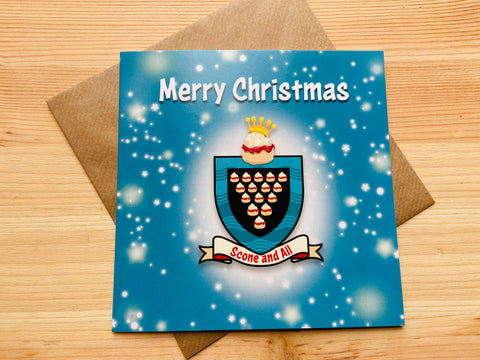 Jam First Scone And All Christmas Card BLUE (x1)