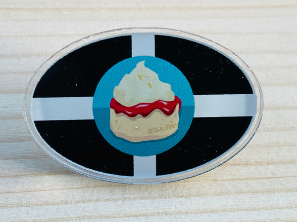 Jam First Cornwall Pin Badge (Acrylic)