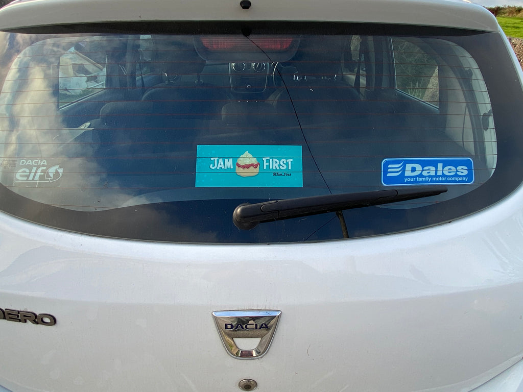 Jam First Banner Car Sticker (Window) – Jam First Store