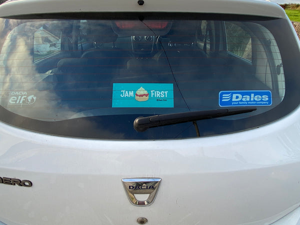 Jam First Banner Car Sticker (Window)