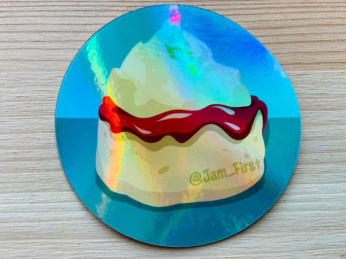 Jam First Logo Holographic Sticker – Jam First Store