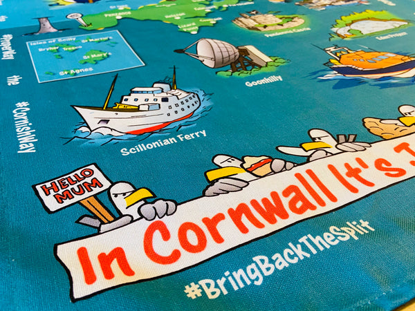 Jam First Cornwall Tea Towel / Wall Hanging